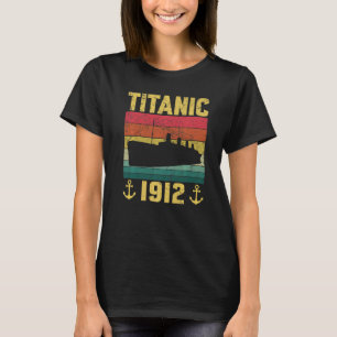 T-shirt Retro Titanic 1912 Bateau de croisière Navire Vint