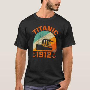 T-shirt Retro Titanic 1912 Bateau de croisière Navire Vint