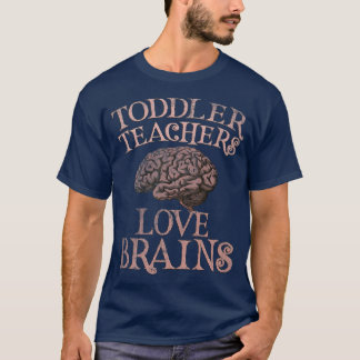 T-shirt Retro TODDLER ENSEIGNANTS AIMER LES CERVEAUX C'est