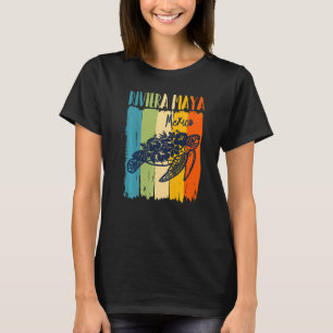 T-shirt Rétro Tortue de mer Riviera Maya Mexique Thème Ami
