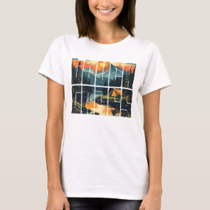 T-shirt Retro Touch Grass Outdoors Typographie Femme