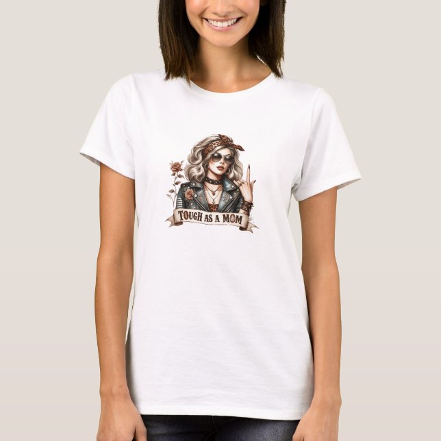 T-shirt Retro Tough Comme Maman (Devant)