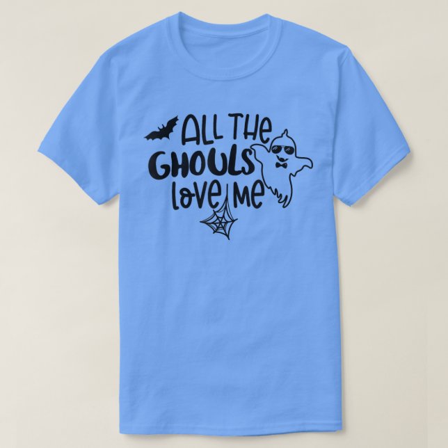 T-shirt Rétro Tous Les Gouls Aiment Moi Mignonne Ghost Fun (Design devant)