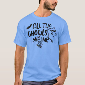 T-shirt Rétro Tous Les Gouls Aiment Moi Mignonne Ghost Fun