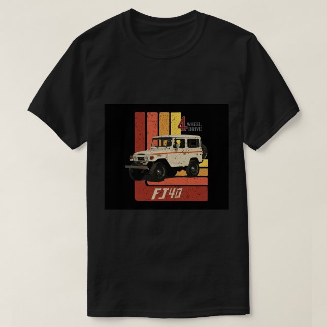 T-shirt Retro Toyota Land Cruiser FJ40 Jetez la couverture (Design devant)
