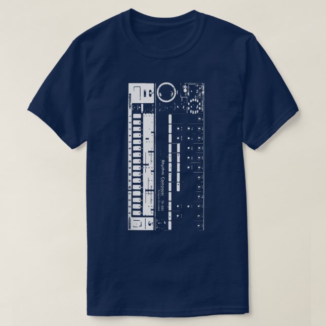 T-shirt Retro TR808 Synthétiseur EDM Danse Musicien (Design devant)
