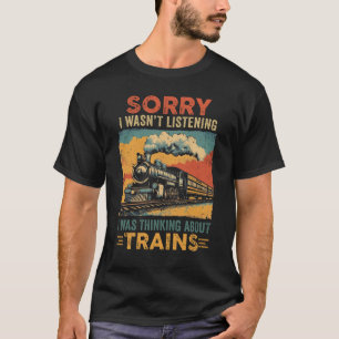T-shirt Rétro Train Lover Modèle ferroviaire Conducteur Fu