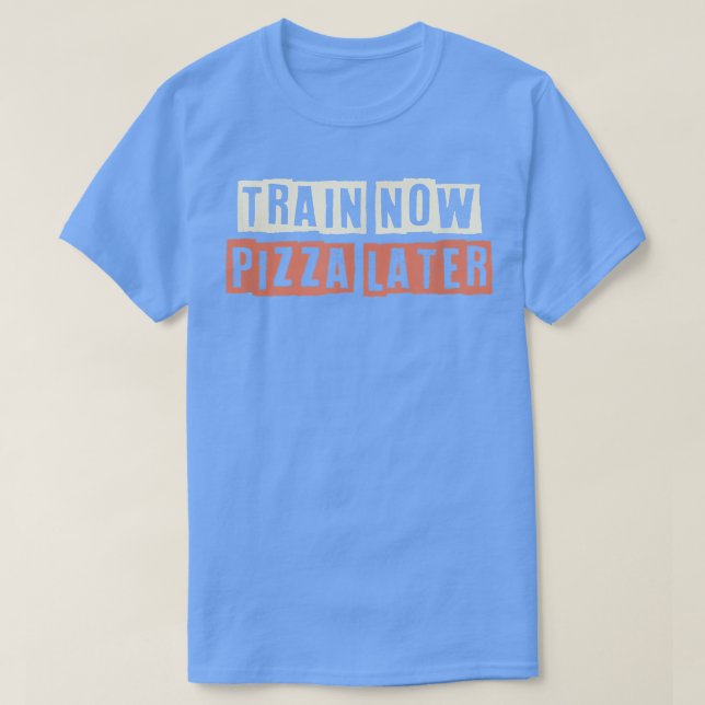 T-shirt Retro Train Now Pizza Plus tard Funny Mom Life 276 (Design devant)