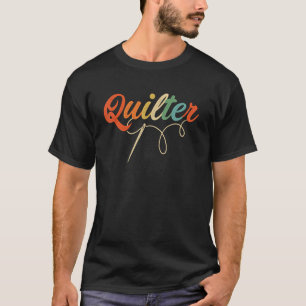 T-shirt Retro Tricot Graphisme Laine Quilting Coudre
