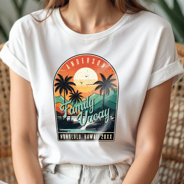 T-shirt Retro Tropical Family Vacation ID1135 (Créateur téléchargé)