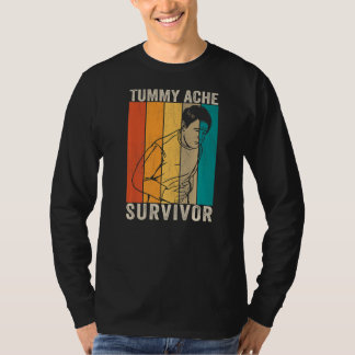 T-shirt Rétro Tummy Ache Survivante Dit 1