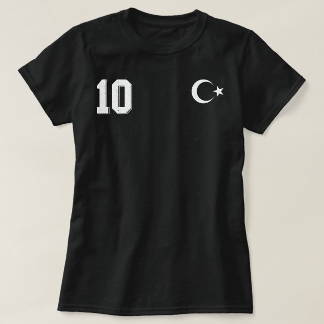 T-shirt Retro Turkey Football Turkiye  Soccer Home Jersey  (Design devant)