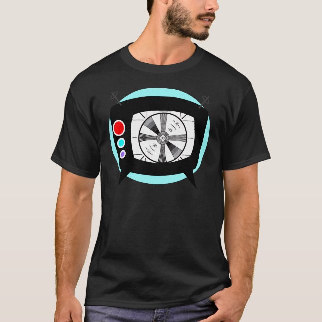 T-shirt Rétro TV et carte-test (Devant)