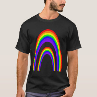 T-shirt Retro Twinned Rainbow Seventies Style Sept couleur