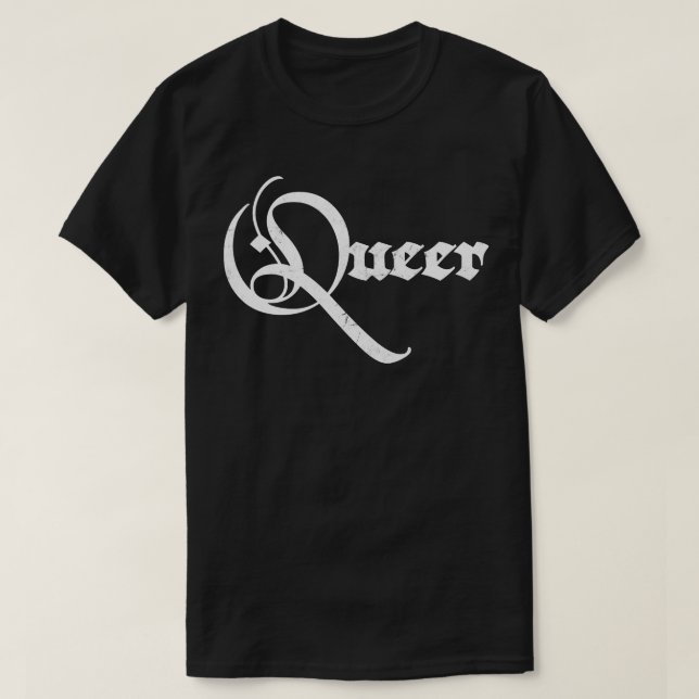 T-shirt Retro Typographie déclinée Queer Design 2 (Design devant)