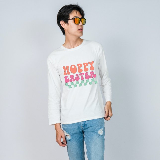 T-shirt Retro typography Hoppy Easter (Créateur téléchargé)