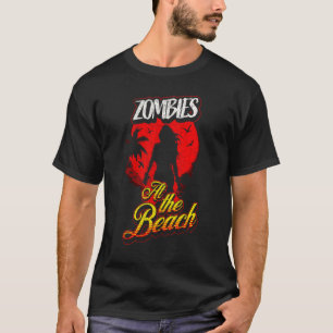 T-shirt Retro Undead Horror Zombies à la plage Sun Su