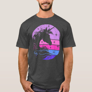 T-shirt Retro Unicorn Bling Fairytale Lover Unicorn Fantas