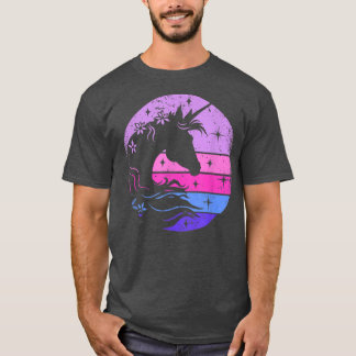 T-shirt Retro Unicorn Bling Fairytale Lover Unicorn Fantas