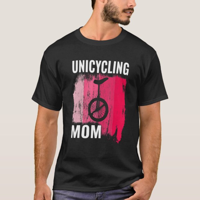 T-shirt Retro Unicyclist Unicycle Monocycle For Women Mom  (Devant)