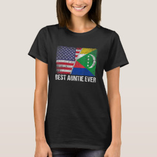 T-shirt Retro Us Comoros Drapeau meilleure fille jamais mè