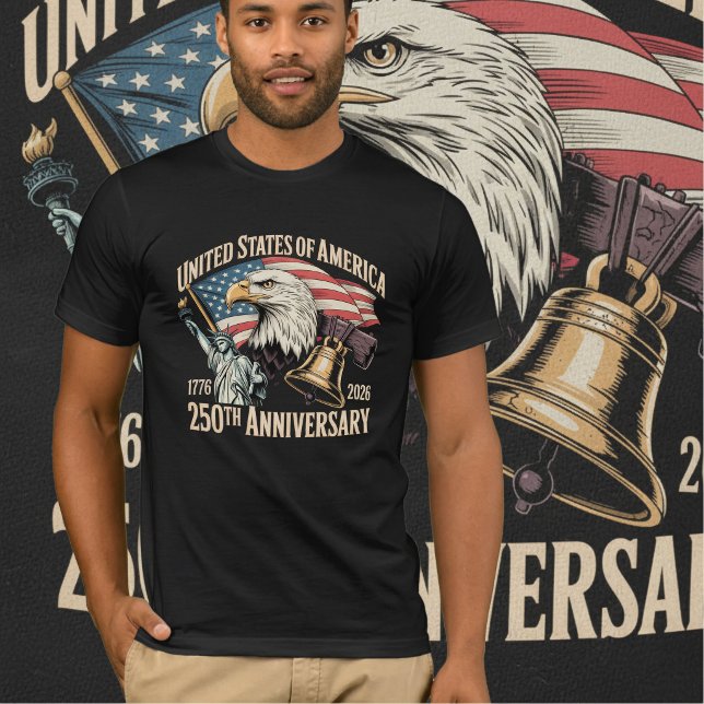 T-shirt Rétro USA 250e anniversaire (Créateur téléchargé)