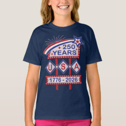 T-shirt Retro USA 250th Anniversary Marquee Sign 1776-2026