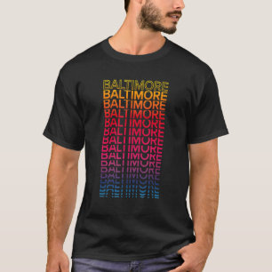 T-shirt Retro Usa Colorful City Nostalgale Baltimore