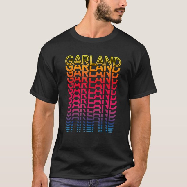 T-shirt Retro Usa Colorful City Nostalgale Garland (Devant)