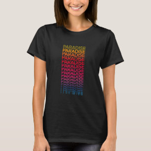 T-shirt Retro Usa Colorful City Nostalgic Paradise