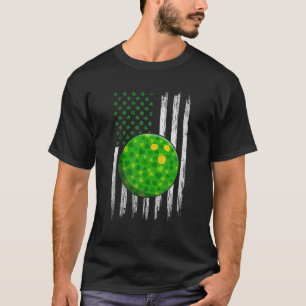 T-shirt Retro USA Drapeau Bowling Shamrock Sports St Patri