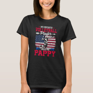 T-shirt Retro Usa Drapeau Volleyball Player Me Appelle Pap