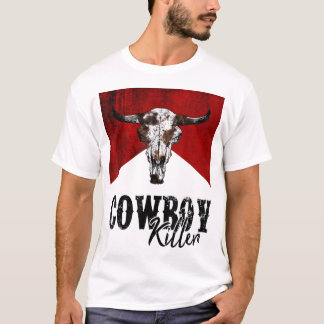 T-shirt Retro Vache Crâne Cowboy Tueur Western Pays Chouet