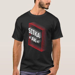 T-shirt Rétro Vaporwave Sitka Alaska AK