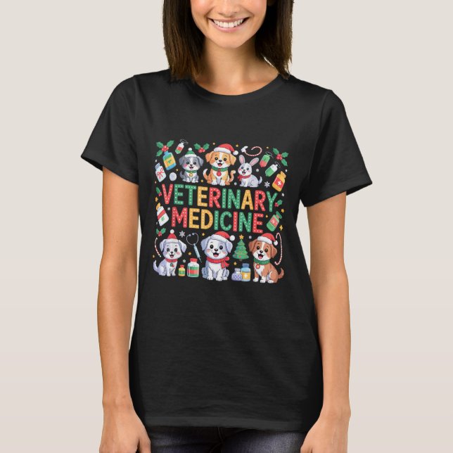 T-shirt Retro Veterinary Medicine Vet Tech Cat Dog Lover C (Devant)
