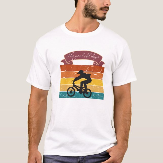 T-shirt Retro Vibes and Silhouette Rider Charm (Devant)