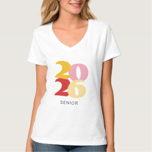 T-shirt Retro Vibes Graduation 2024 Senior Personnalisé