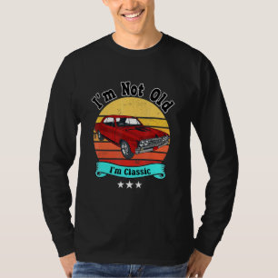 T-shirt Rétro Vieux Voiture Graphique Hommes Pas Vieux Je