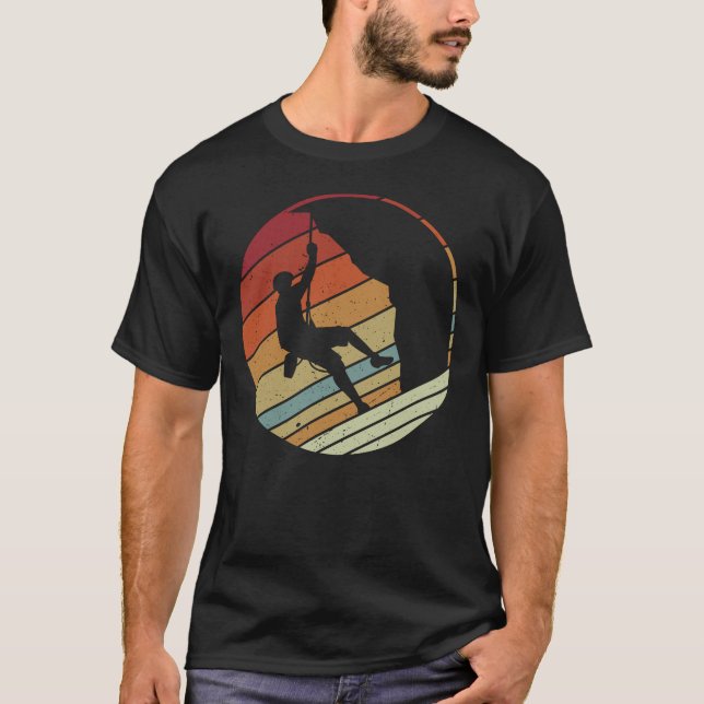T-shirt Retro Vinatge Style Sports Mad Rock escalade (Devant)