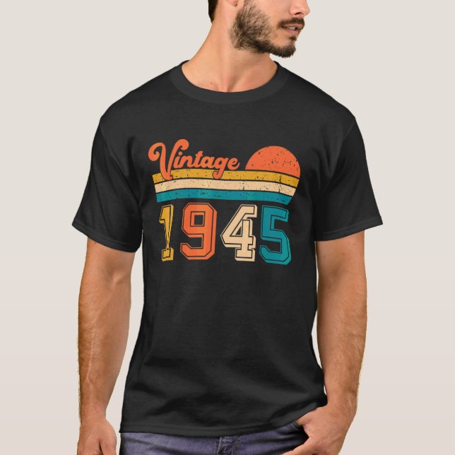 T-shirt Retro Vintage 1945 1 (Devant)