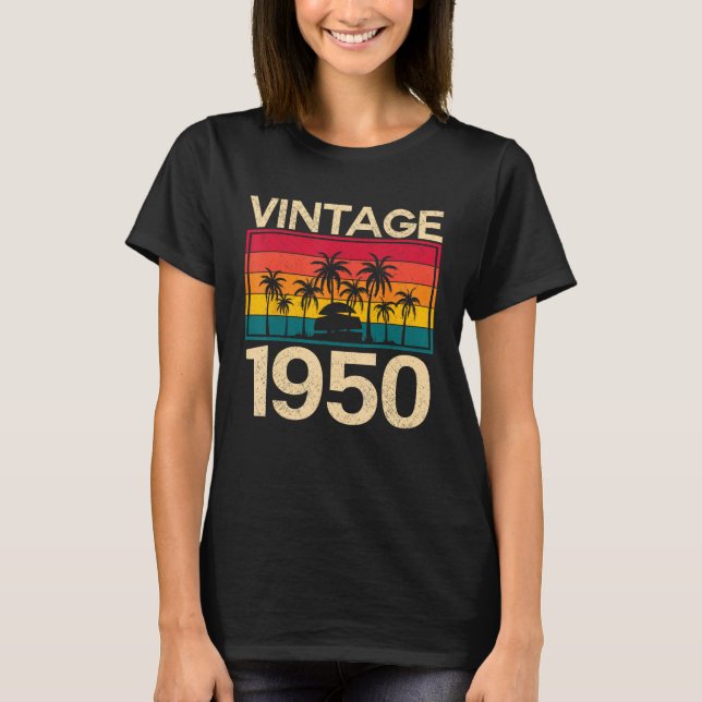 T-shirt Retro Vintage 1950 Anniversaire (Devant)