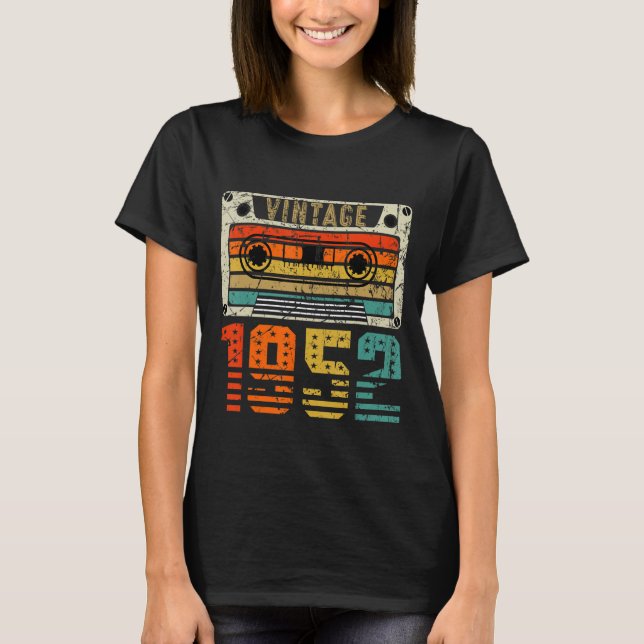 T-shirt Retro Vintage 1952 71e anniversaire (Devant)