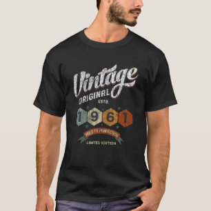 T-shirt Retro Vintage 1961 Anniversaire Age Perfection Fi