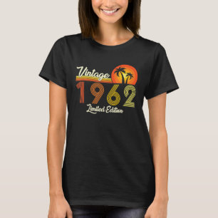 T-shirt Retro Vintage 1962 60e anniversaire 60 ans