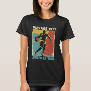T-shirt Rétro Vintage 1971 Amateur de Basket-ball Édition