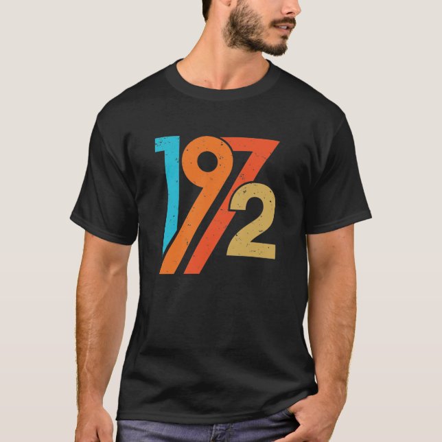 T-shirt Retro Vintage 1972 (Devant)