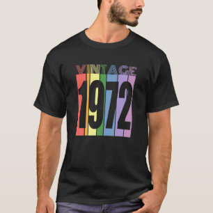 T-shirt Rétro Vintage 1972 50 Ans Anniversaire Tee 1982 50