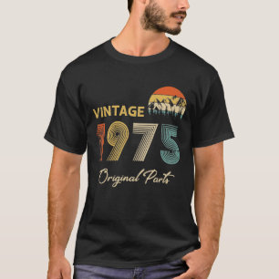 T-shirt Retro Vintage 1975 Pièces originales Anniversaire