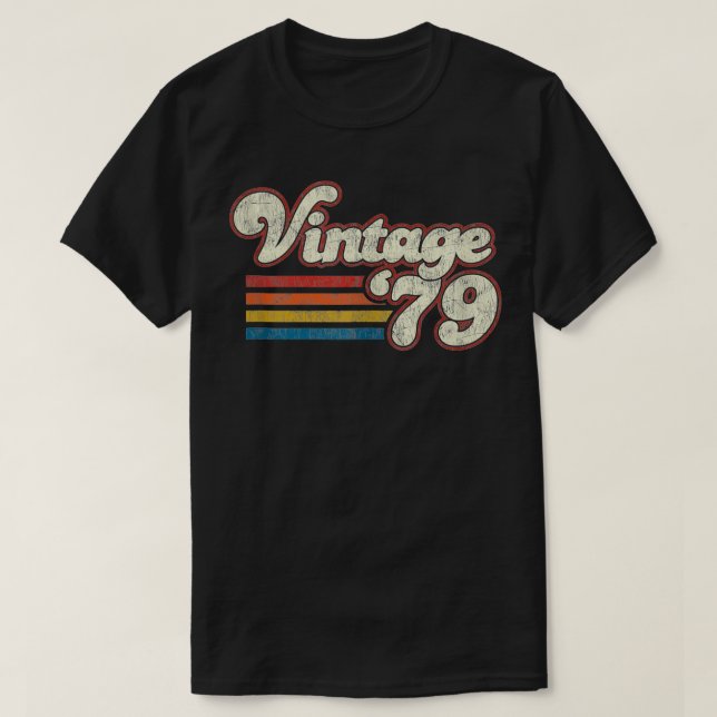 T-shirt Retro Vintage 1979 Anniversaire (Design devant)