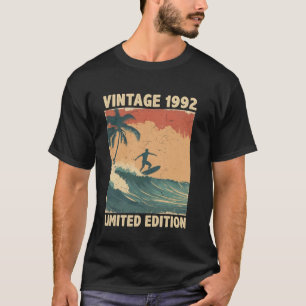 T-shirt Rétro Vintage 1992 Amateur de Surf Édition Limitée